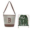 MLB Canvas Bucket Bag , Portable Crossbody Bag , Shoulder Bag Regular Unisex Brown Gray Multicolor (Unisex) Shoulder Bags 3ABMS072N 43BRD