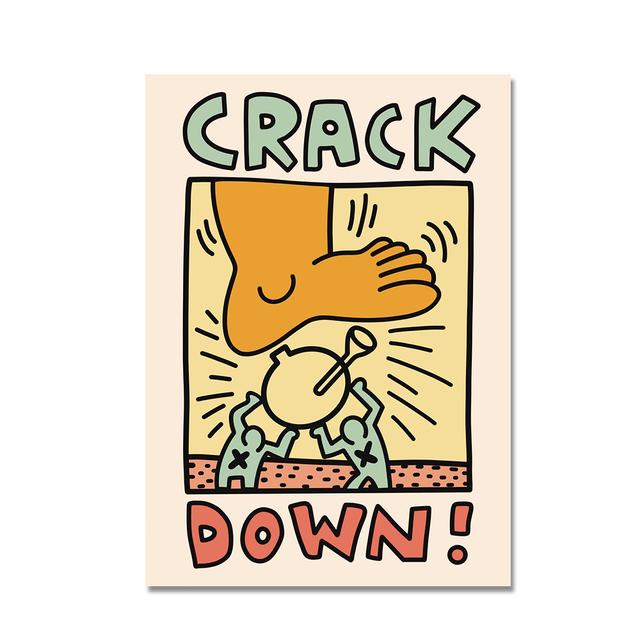 Keith Art Exhibition Poster Pisa Abstract Printing Retro Pop Canvas Painting Art Picture Gallery Wall Room