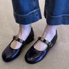 Sheepskin version~ Super soft flat-bottomed French retro single shoes for women's 2025 spring and autumn new red with skirt Mary Jane shoes