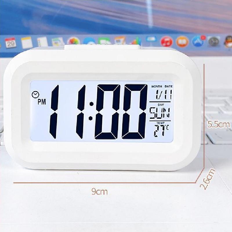 Cartoon Kids Mini Electronic Alarm Clock With Temperature Display Night Light For Childrens Room Decor