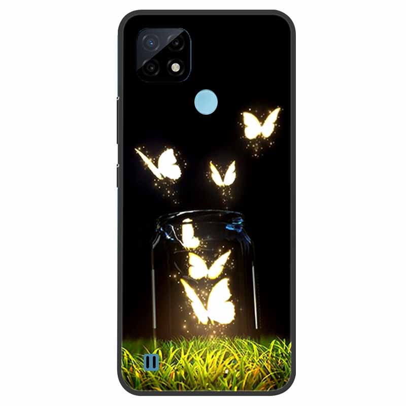 Pro Realme C21 Pouzdro Nárazuvzdorné Měkký silikon TPU Zadní kryt Pro Realme C31 C21Y C25S C25 Pouzdra na telefony Realme C21 C31 Roztomilý kreslený