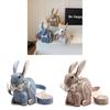 Borsa a tracolla con coniglietto dei cartoni animati con chiusura a zip per uso quotidiano casual