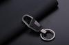 Zinc Alloy and Black Leather Keychain Set with Two Keychains Box [AIXUAN] (Gift Included) (Type 1)