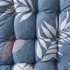 Blooming Bouquet Foldable Leaf Print Double-sided Lounge Chair Cushion Pad Soft Thicken Seat Mat