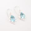 Sky Blue Topaz Gemstone 925 Sterling Silver Handcrafted Jewelry Hook Earrings EE-163-8