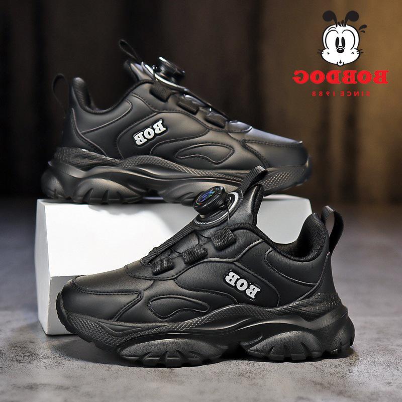 Bobodou Kids' 2025 Waterproof Fashion Sneakers - White Leather Dad Style