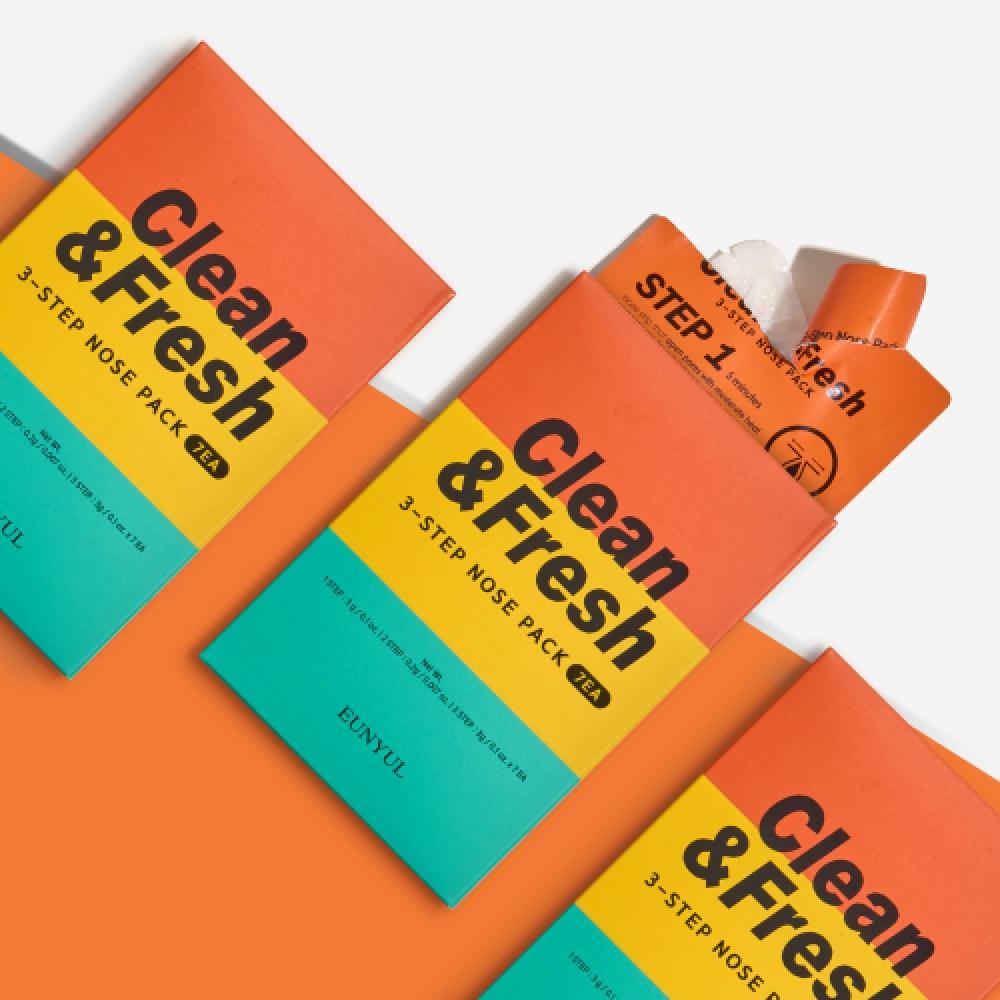 Eunyul Clean Fresh 3 Step Nose Pack 7 Sheets