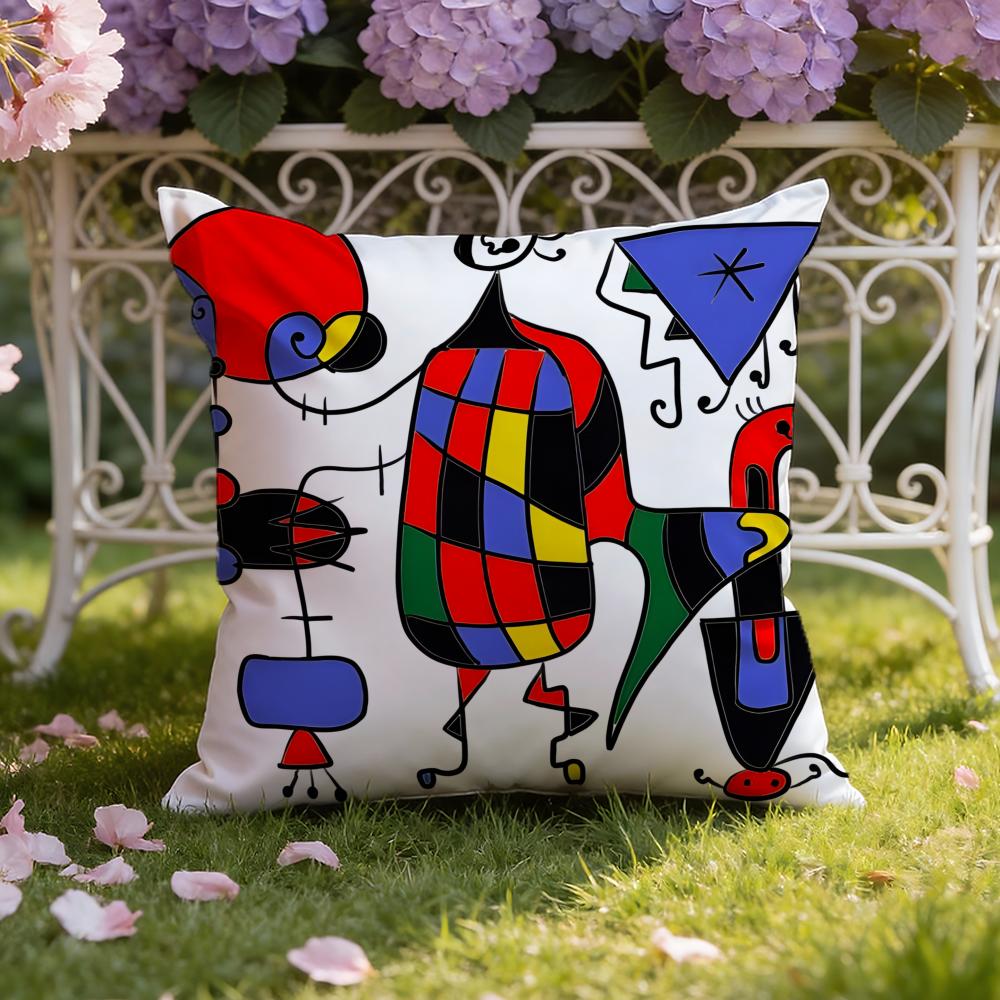 J-Joan M-Miros Art Cushion Cover Home & Car Dual-Scene Pillow Cover: Reversible for Premium Comfort