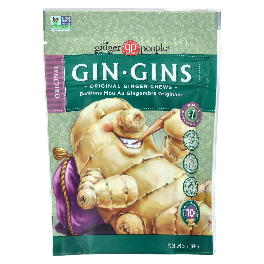 The Ginger People Gin Gins Chewy Ginger Candy Original 84g (3oz)
