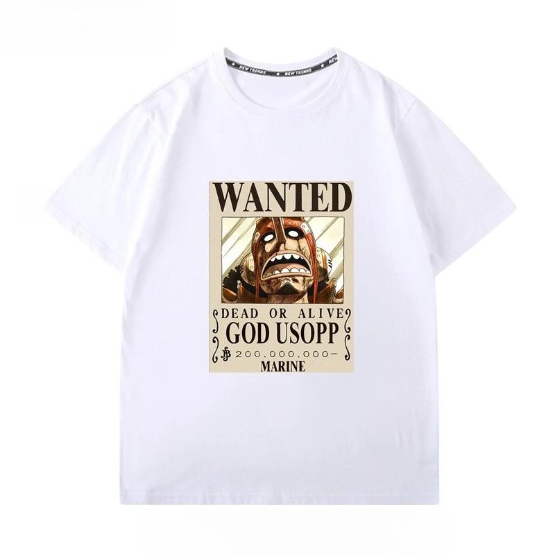Straw Hat Luffy Chopper ONE PIECE Twodimensional Design Shortsleeved Top Pure Cotton Shortsleeved Mens and Womens Tshirt