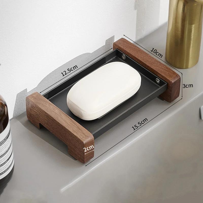 Natural Soap Dishes TrayHolder  Soap Rack Plate Box Container Portable Black/White Bathroom Soap Dish Soap Place Cute Soap Dish