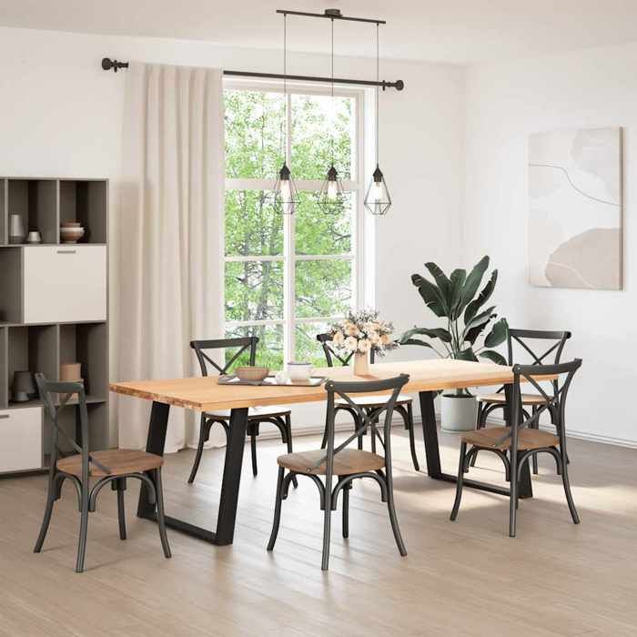 VidaXL Dining Table Legs U-Shape 2 Pcs Black 90 X (72-73) Cm Steel 4012800