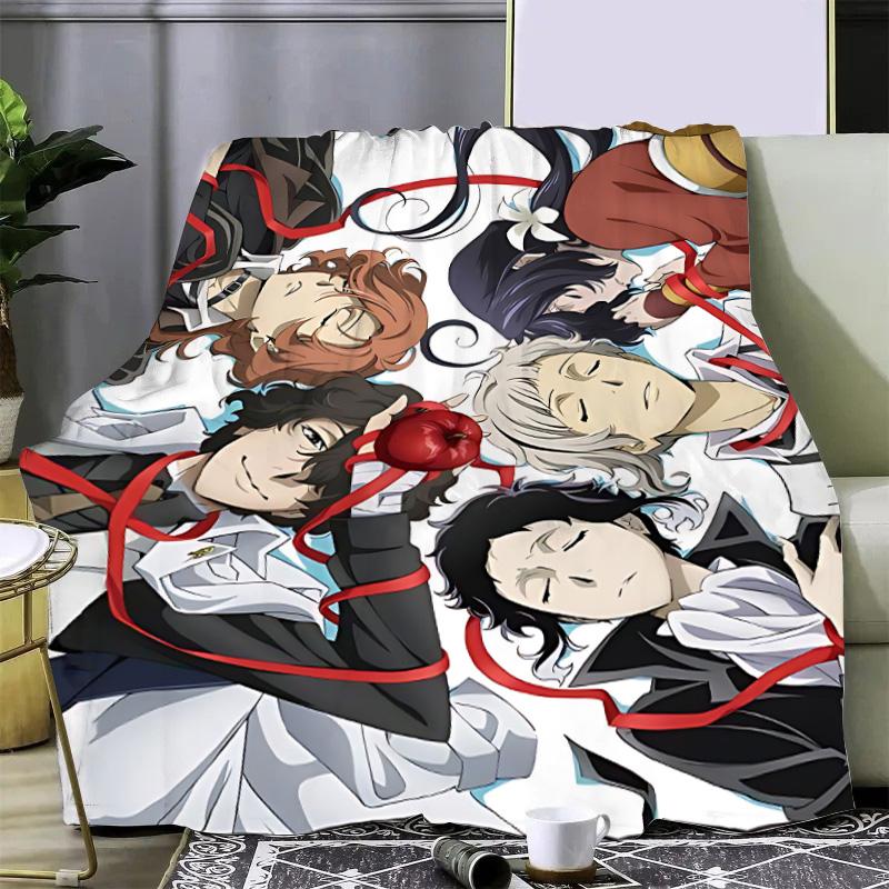 Anime Bungo Stray Dogs Printed Blanket Picnic Blankets Warm Blanket Soft and Comfortable Blanket Home Travel Birthday Gift