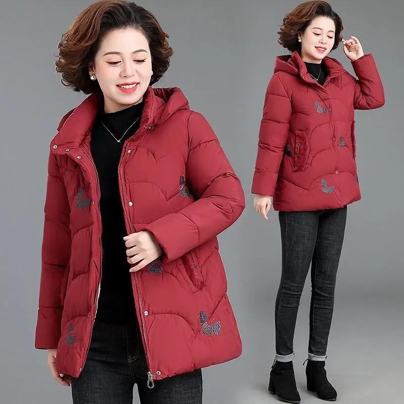 Damenmode Casual Herbst Winter Einfarbig Druck Langarm Jacken & Mäntel Daunenmäntel