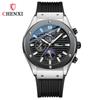 CHENXI Original Watch Quartz Waterproof Sports Watches Men Silicone Strap Chronograph Calendar Multi Functional Wristwatches