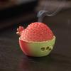 Creative Fruit Pomegranate Lychee Shape Mini Aromatherapy Furnace, Home Indoor Zen Tea Ceremony Decor, Small Incense Burner, 1Pc