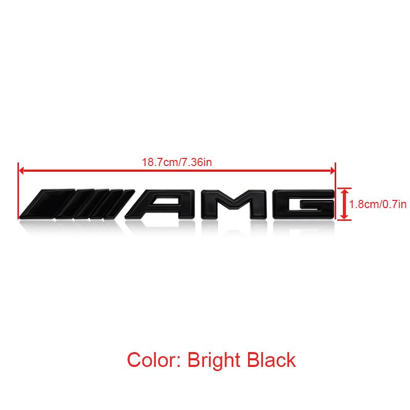 3D Metal AMG Logo Car Rear Letter Emblem Trunk Stickers For Mercedes Benz C E S GLE CLC Class W204 W203 W205 W124 W221 W213 W212