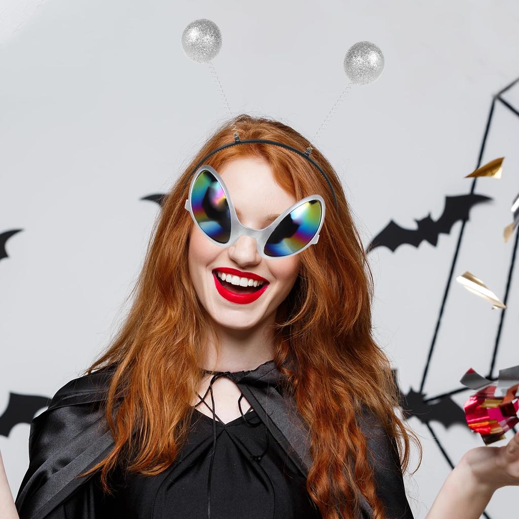 Gadpiparty Alien Cosplay Headbands, Funny Party Photo Props, Cosplay Accessories, 4-Piece Set, 26x19cm (IM125525M8)