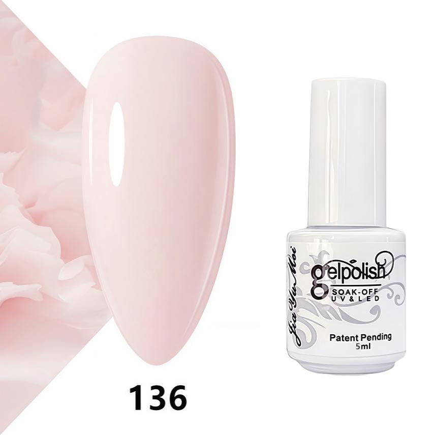 GELPOLISH Nail Art Set: Base, Top Coat, Transparent & White Gel Polishes