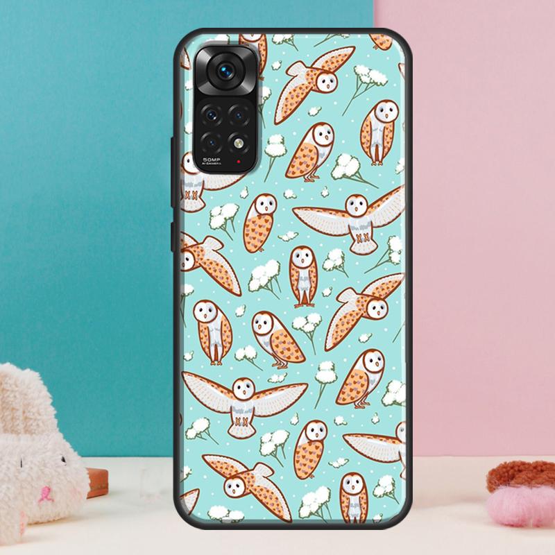 Fashion Cartoon Owl Case For Xiaomi Redmi Note 14 13 12 Pro 11 9 10 9S 10S 11S 12S Redmi 14C 13C 10C 12C Cover