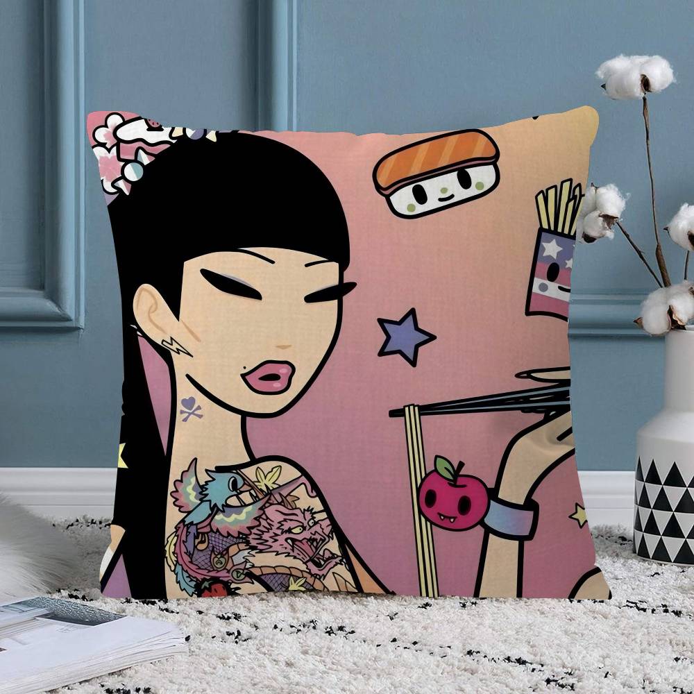 Cartoon Art Kawaii townTokidokiinside Pillow Anime Pillow Sofa Bed Head Pillow Cover Cushion Cover Fashion