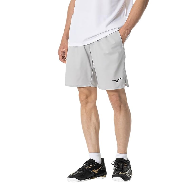 Tennis/Badminton Game Shorts, Half Shorts, Japan Badminton Association Approved, Unisex, 62JBB023, Adult, Vapor Silver, Size L