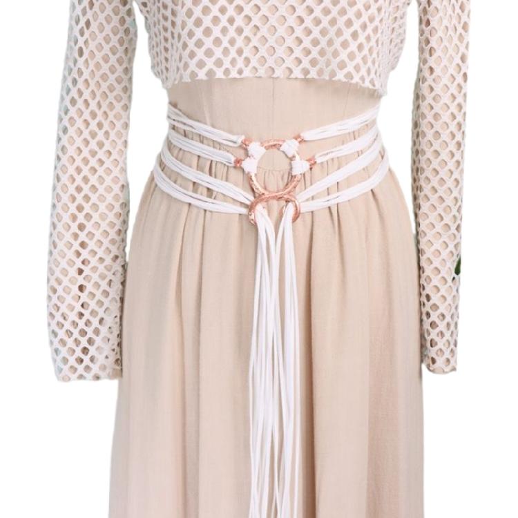 Verstellbarer Kunstledergürtel Langes Seil Überkreuztes Taillenband Design Sicherer Metallverschluss Korsett Für Stilvolles Styling