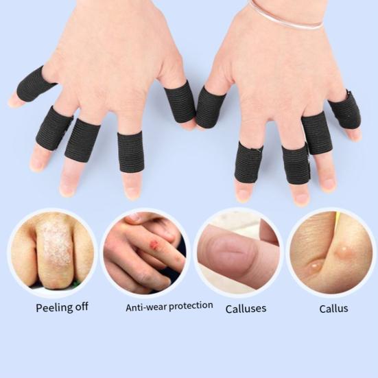 10 stk Sportsfingerhylse Tommelstøtte Beskytter Elastisk Pustende Fingerteip for Basketball Tennis Treningsstudio