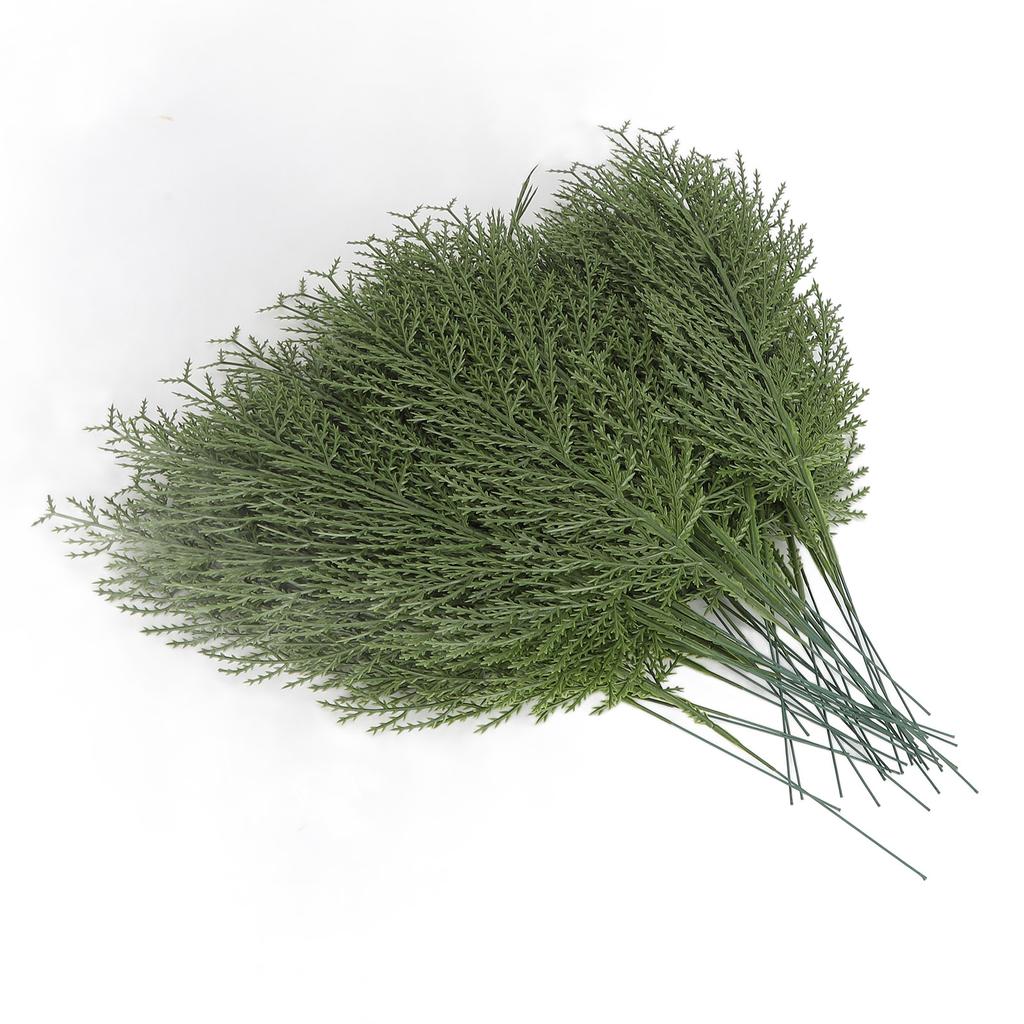 40 Pcs Artificial Pine Branches Fake Christmas Faux Cedar Stems Faux Pine Picks Stems for Christmas