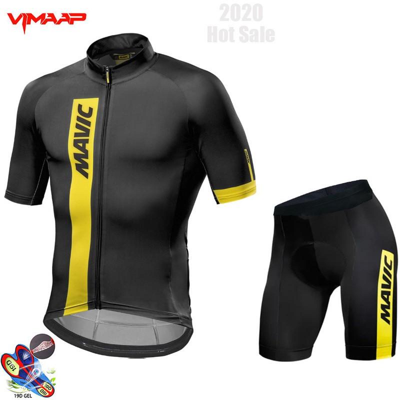 Mavic Mens Cycling Jersey Bib Shorts Set Breathable Road Bike Apparel Outdoor Ride