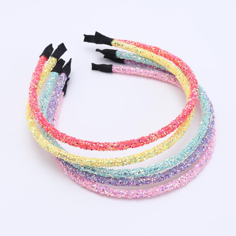 3 Piece Girls Glitter Hair Accessories Kids Soft Hair Bands Headbands Children Party Hairbands
