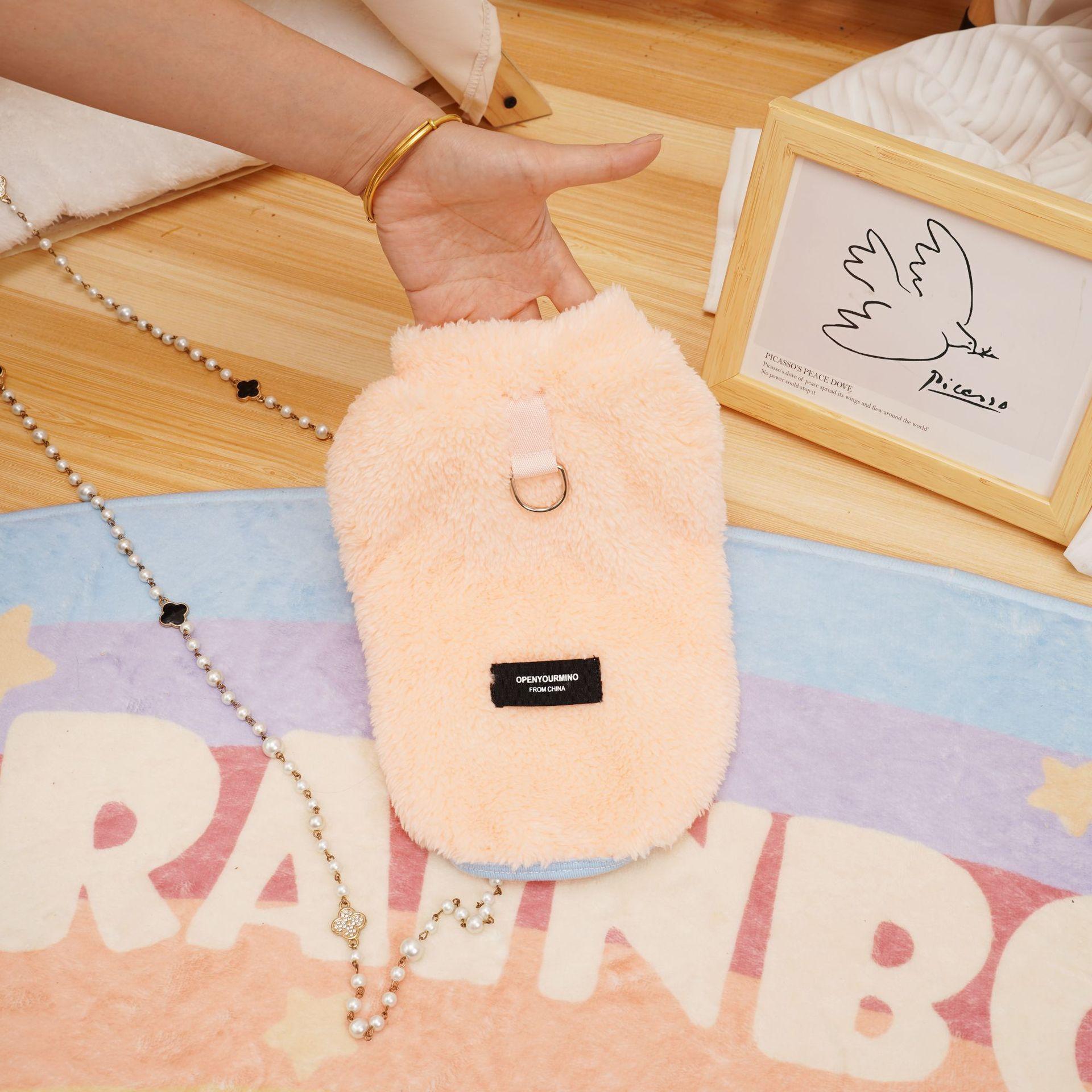 

Жилет из меха ягненка, одежда для маленьких собак, одежда для домашних животных, осеннее и зимнее пальто, новый толстый плюшевый жилет, симпатичнее плюшевого мишки XXL