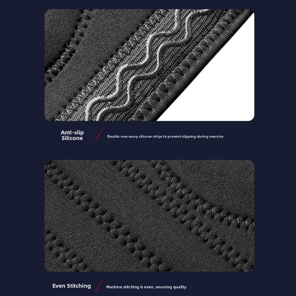 Patella Shock Absorption Leg Brace Protector Anti-slip Silicone Strip Fitness Knee Pad  Men