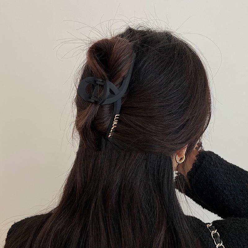 Black Letter Hair Clip Shark Clip