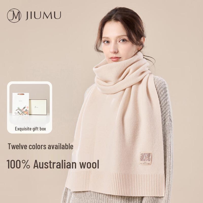 JIUMU Pure Wool Scarf & Shawl
