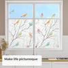 Colorful Birds Glass Sticker Static Cling Thermal-Insulation Privacy Protection Drop-Shipping Reusable Removable Window Decor