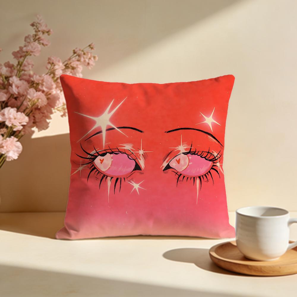 Melancholische Augen Kissenbezug Weiche Kissenbezüge für Zuhause Schlafzimmer Wohnzimmer Sofa