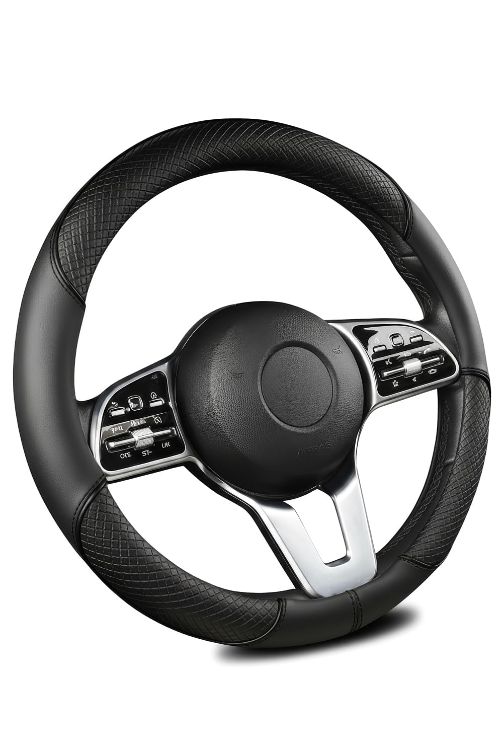 

BeneVie Steering Wheel Cover for Kei Cars and Regular Cars on Setagaya Base S [Featured (Japanese Brand)] Non-slip 3-point grip, size, All-season чёрный