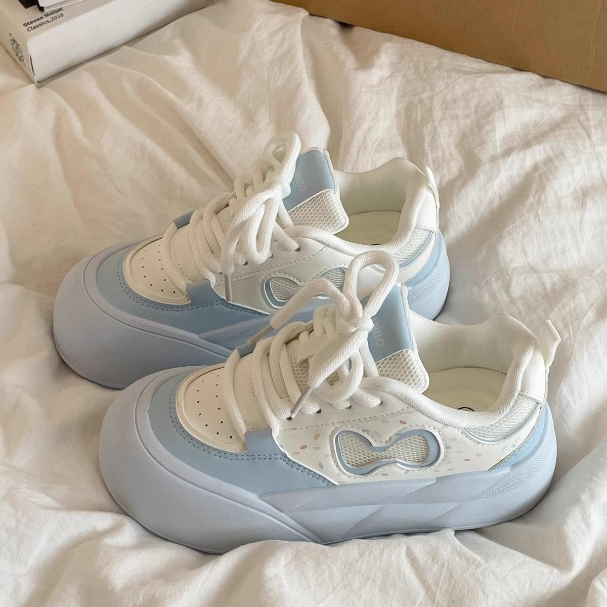 

Milk fufu platform white shoes women s 2025 new summer student versatile board shoes popular niche bread shoes 40