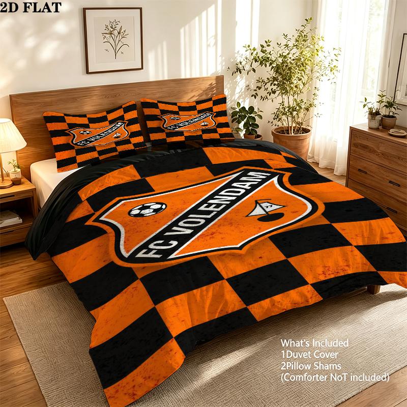 Fc Volendam Bedding Quilt Set Quilt Cover Pillowcase Home Decoration Birthday Gift (1 * duvet cover + 2 * pillowcase, without core)