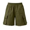 Women’s Relaxed Fit Cargo Shorts with Multiple Pockets and Elastic Waistband for Everyday Outdoor Activities