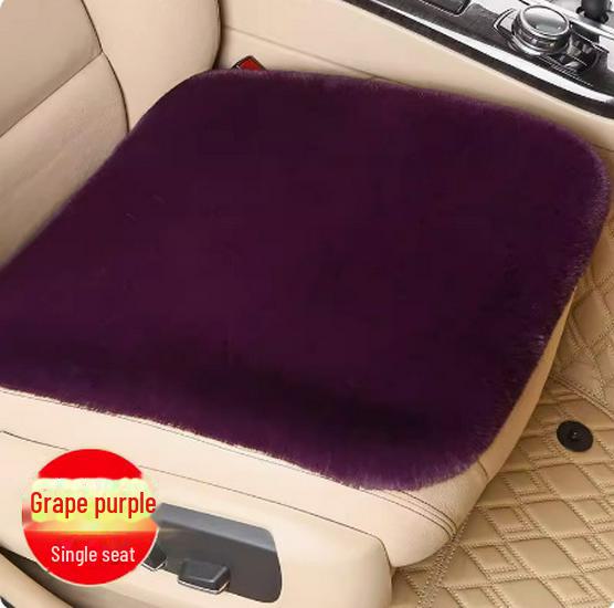 Rabbit Plush Car Seat Cushion Set, Thick Single Seat Cushion, Short Plush, Universal Fit, Three Pieces