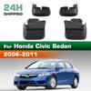 4 STÜCKE Auto Schmutzfänger Spritzschutz Kotflügel Auto Schmutzfänger Kompatibel mit Honda Civic 2006 2007 2008 2009 2010 2011 Limousine