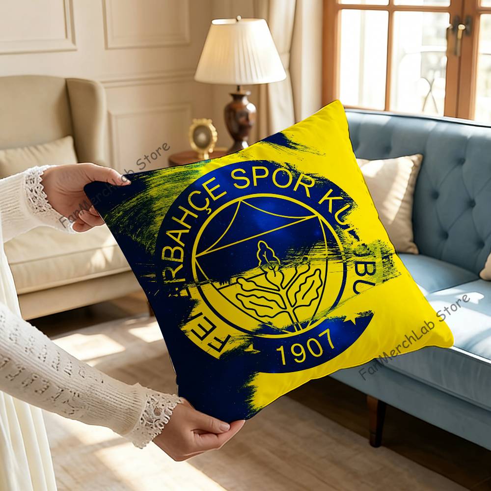 Turkey FFenerbahceSE Pillow Case Ultra Soft Skin Friendly Fabric Cloud Like Comfort  Concealed Zipper