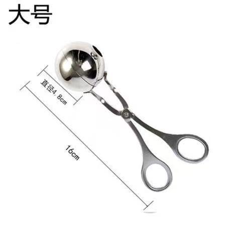 Fleischbällchenformer Löffel aus Edelstahl mit Griff zum Formen gleichmäßiger Fleischbällchen, Reiskugeln und Lebensmittelportionen Küchenwerkzeug 16 cm Länge 8 cm Durchmesser
