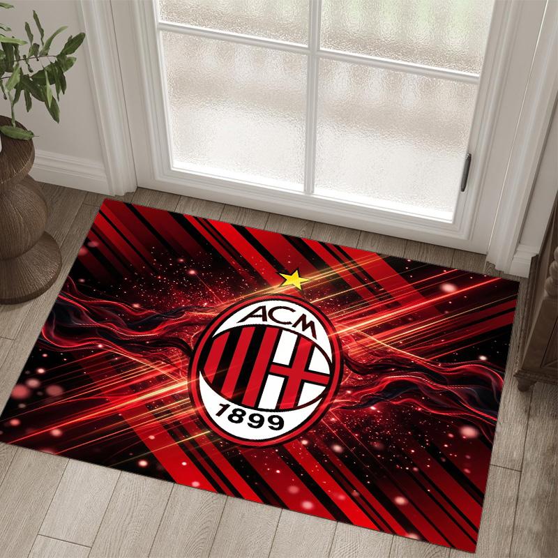 AC Milan Design Crystal Velvet Carpet Cozy Non?Slip Printed Rug For Bedroom Living Room Entrance