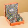 Bohemian Underglaze Ceramic Bowl & Chopstick Gift Set