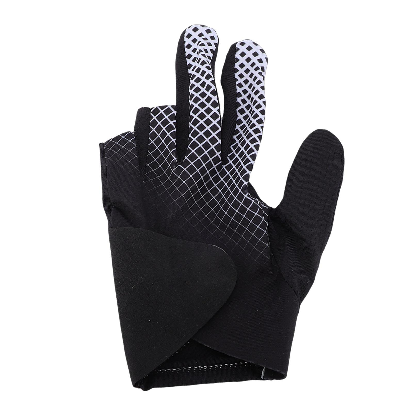 Billiards Glove Breathable Thin Magnetic Antislip 3 Fingers Pool Cue Sport Glove For Practice Tournament