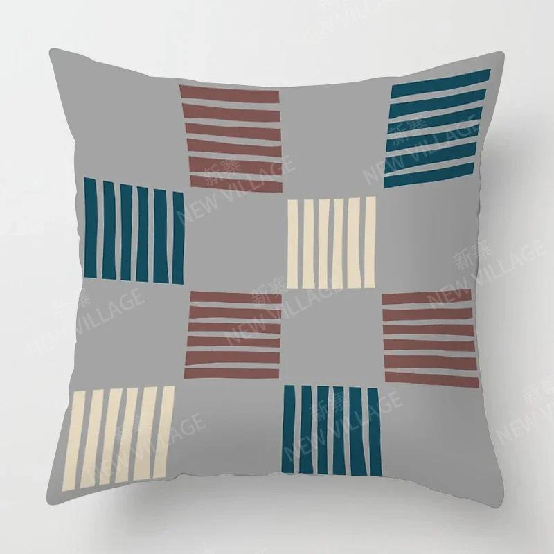 Nordic Fall Home Decor Autumn Throw Pillow Case Sofa Cushion Cover Modern 45x45cm 45*45 50x50 60x60cm 40*40 40x40 Geometry 60*60
