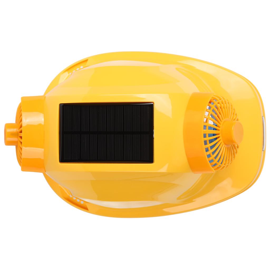 Casco Solar 5 Velocidades Doble Ventilador de Refrigeración Luz Fuerte Brillante Casco de Seguridad para Construcción